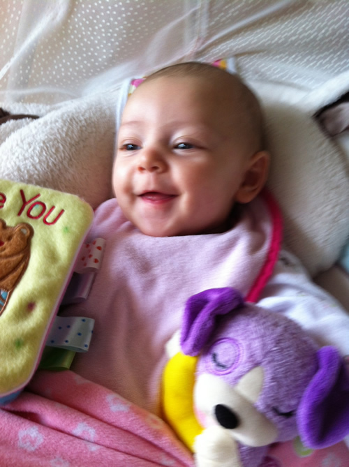 Big smiles for Nana