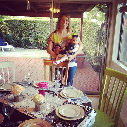 Ava and Mommy before our dinner party