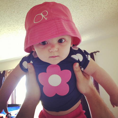 Ava's first day at the beach.