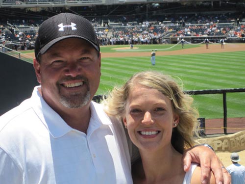 Rick and Jessica at the Padres Game
